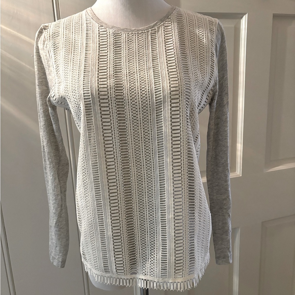 J. Crew Blouse Gray Size M